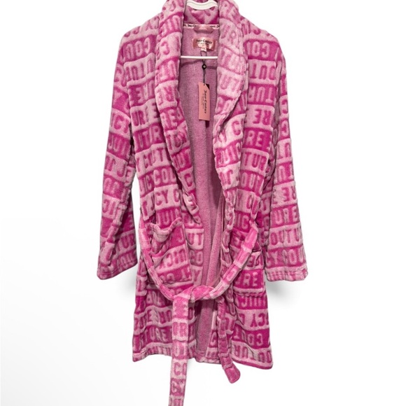 Juicy Couture | Intimates & Sleepwear | Juicy Couture Pink Fleece Robe ...
